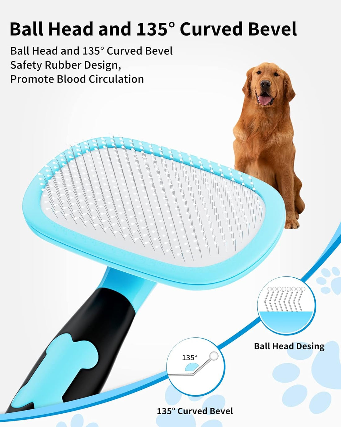 Pet Grooming Brush Shedding Tool For Hair Removal And Care