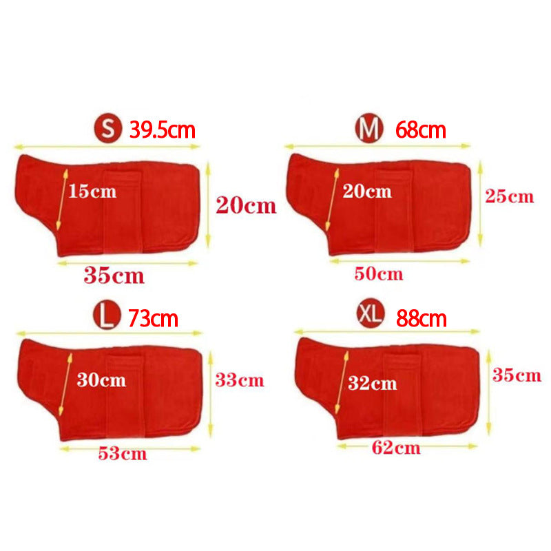 Fast-Drying Microfiber Pet Bathrobe Soft Absorbent Grooming Towel