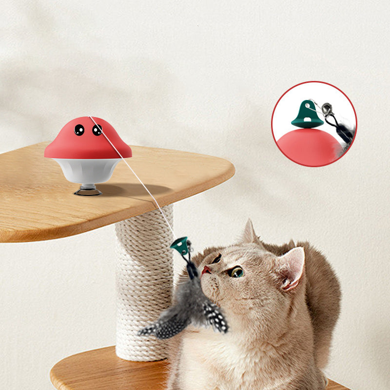 Retractable Wand Suction Cup Interactive Toys for Pets