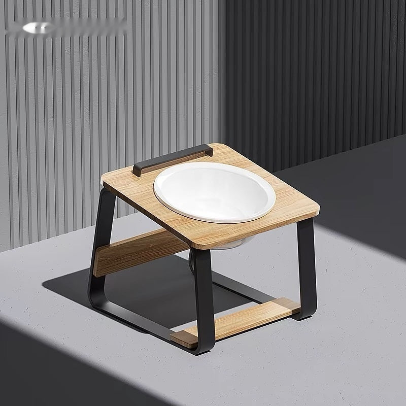 Ceramic Double Feeding Bowls for Pets Spine-Friendly Design