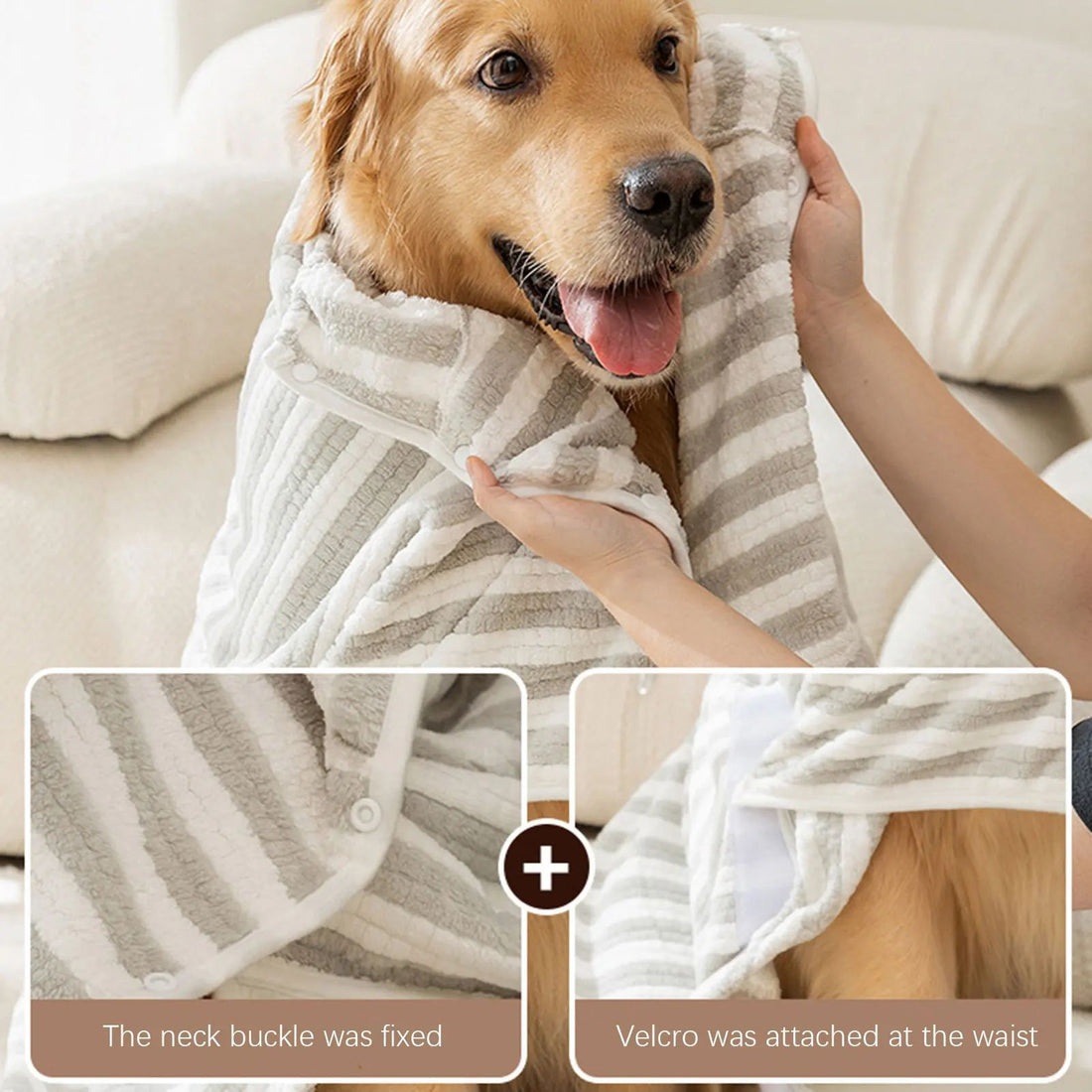 Ultra-Absorbent Quick-Drying Pet Bath Towel Thick Soft Robe