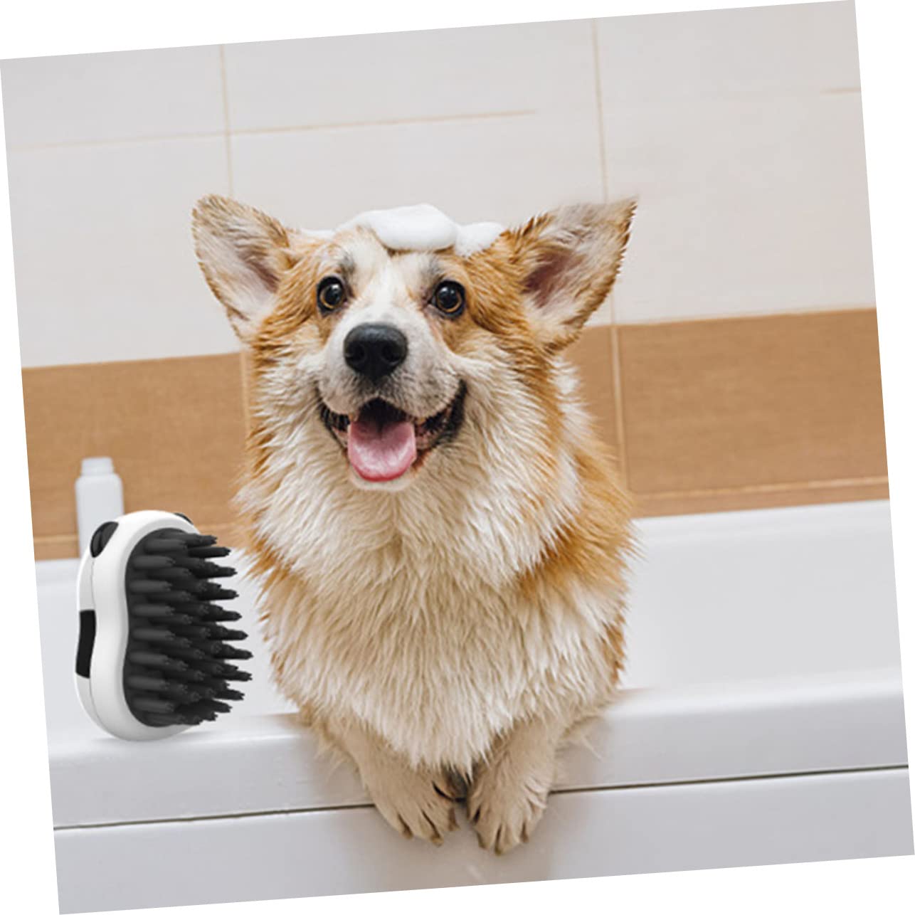 Pet Grooming Bath Brush And Glove For Hair Removal And Cleaning