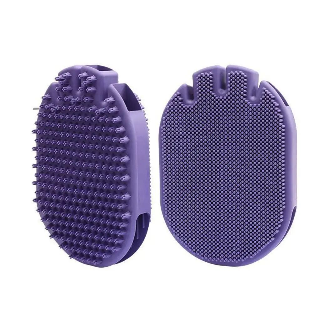 Massaging Pet Shampoo Brush Soft Bristle Dual Sided Grooming Brush