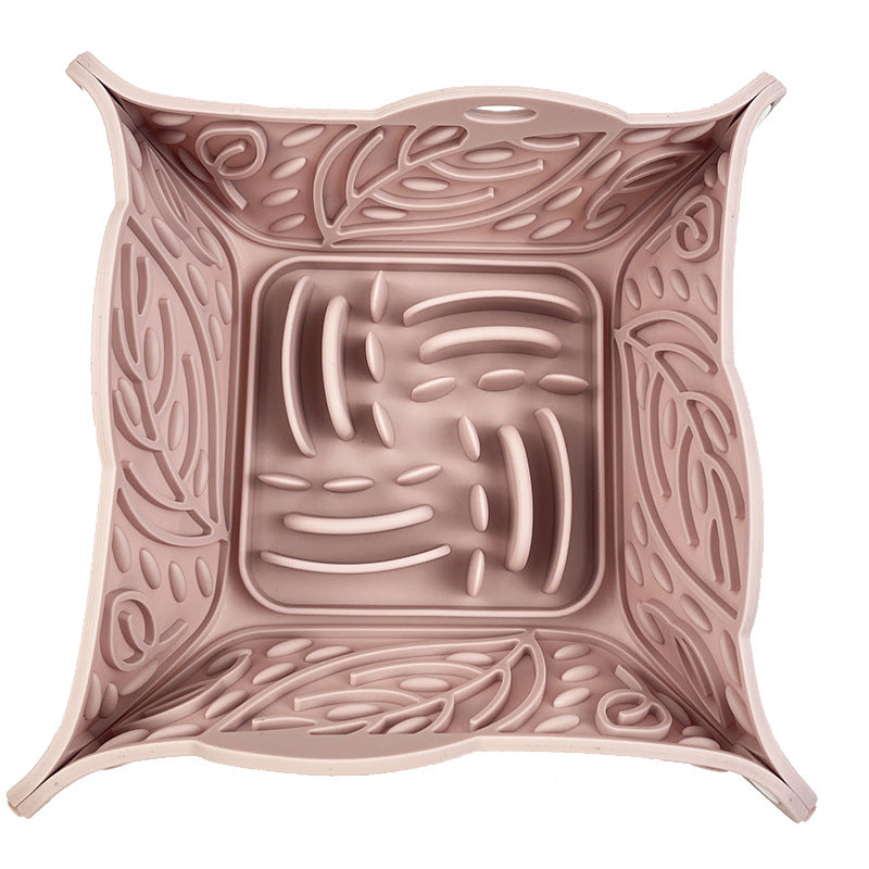 Foldable Silicone Slow Feeding Bowl and Mat for Pets