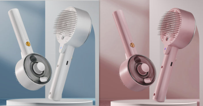 Pet Steam Grooming Brush Self Cleaning Hair Remover For Shedding And Care