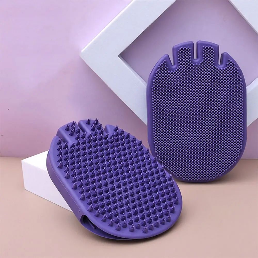 Massaging Pet Shampoo Brush Soft Bristle Dual Sided Grooming Brush