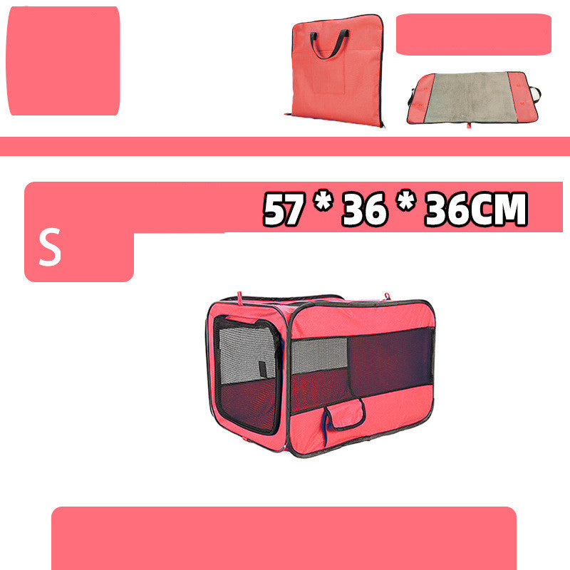 Portable Foldable Pet Carrier Bag With Safety Zipper Lock