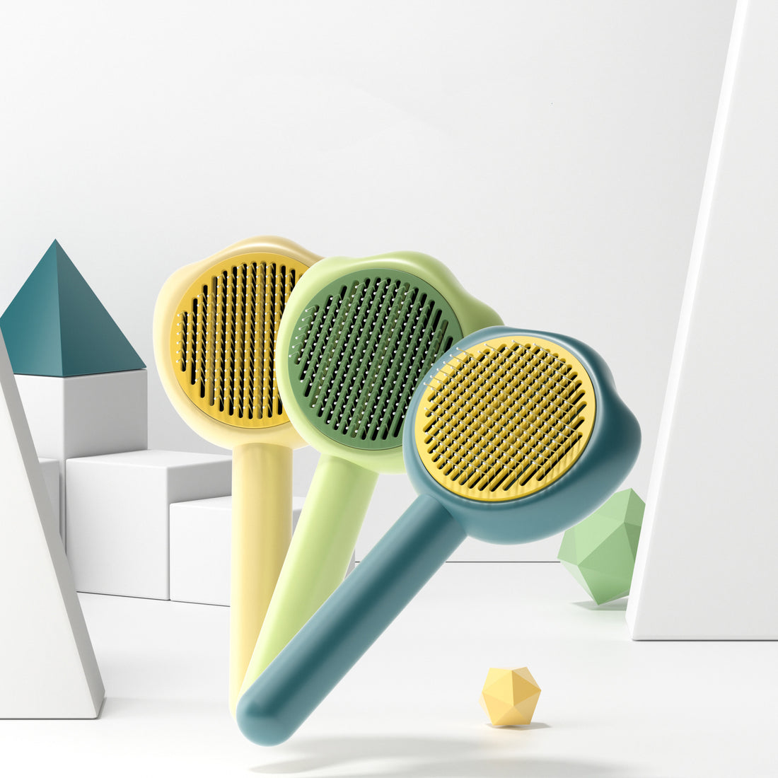 Pet Self Cleaning Needle Comb Grooming Brush For Hair Removal